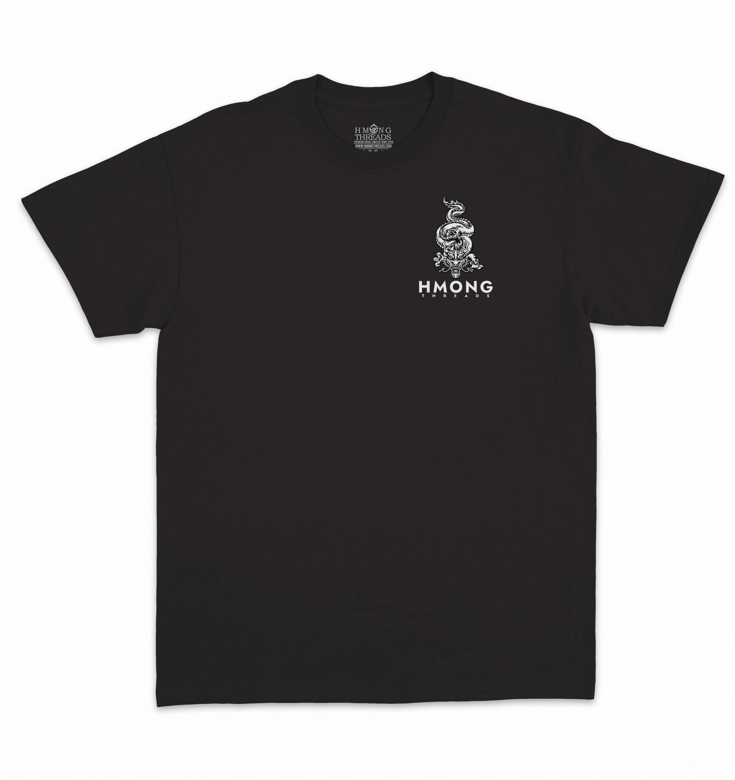 Embodying the Resilient Hmong Spirit Dragon T-Shirt - Black