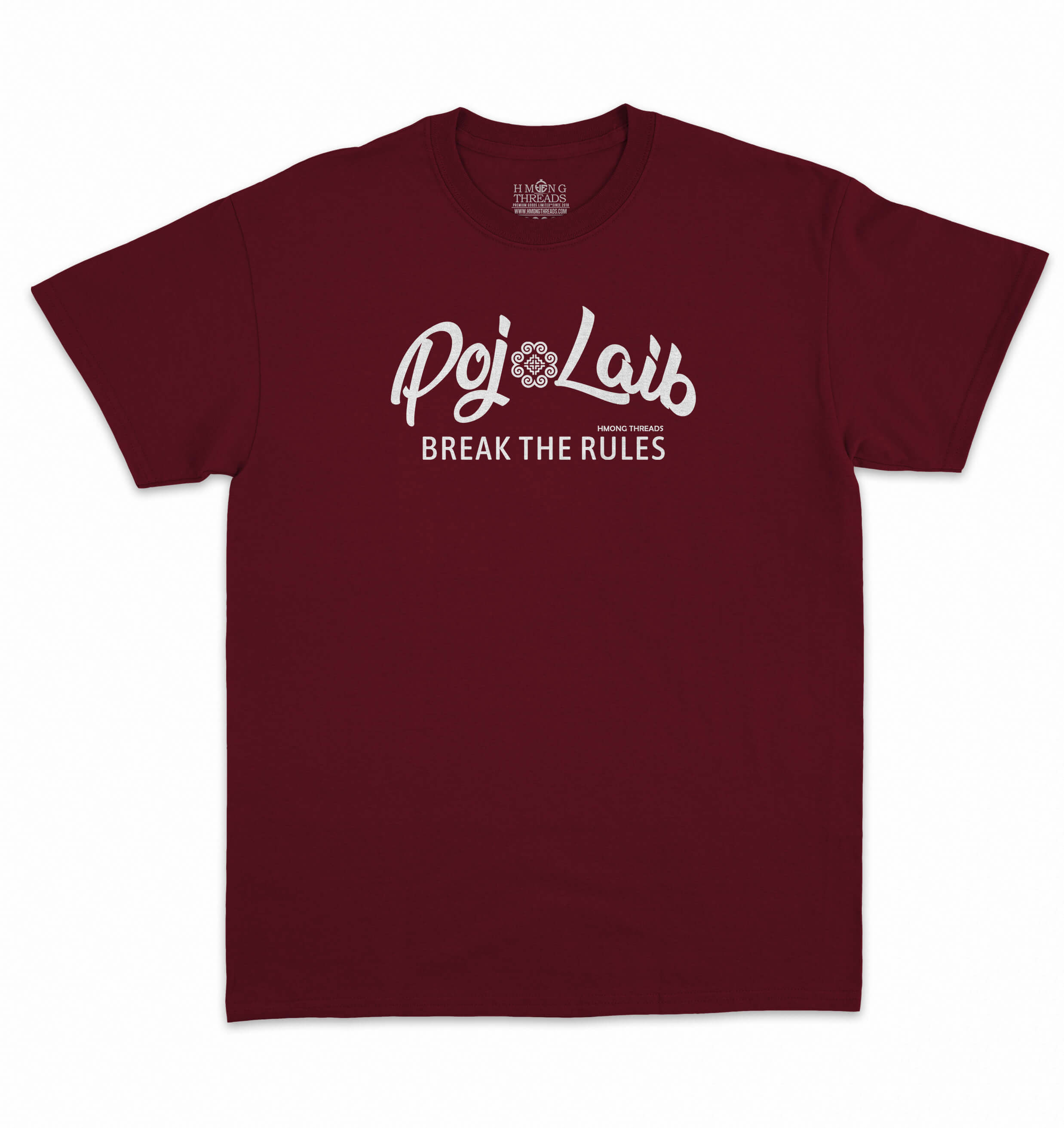 POJ LAIB - BREAK THE RULES - BURGUNDY T-SHIRT