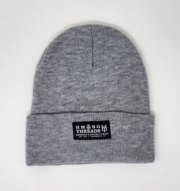 HMONG THREADS HT CUFFED BEANIE - HEATHER GREY