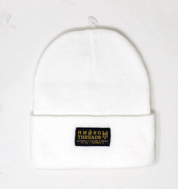 HMONG THREADS HT CUFFED BEANIE - WHITE