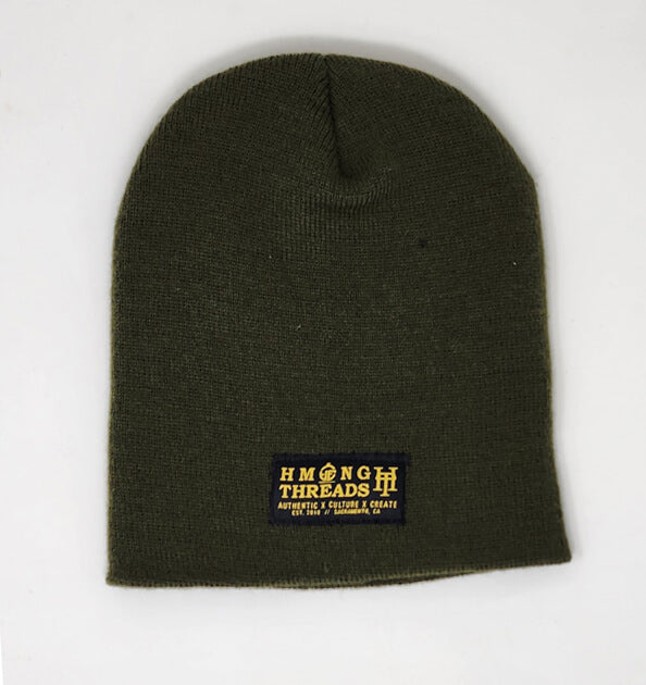 HMONG THREADS HT BEANIE - OLIVE
