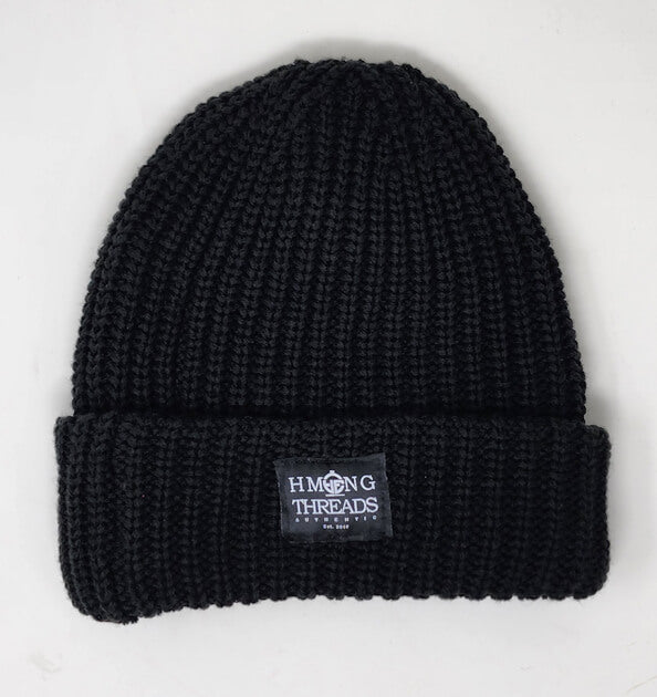 HMONG THREADS HT CHUNKY BEANIE - BLACK