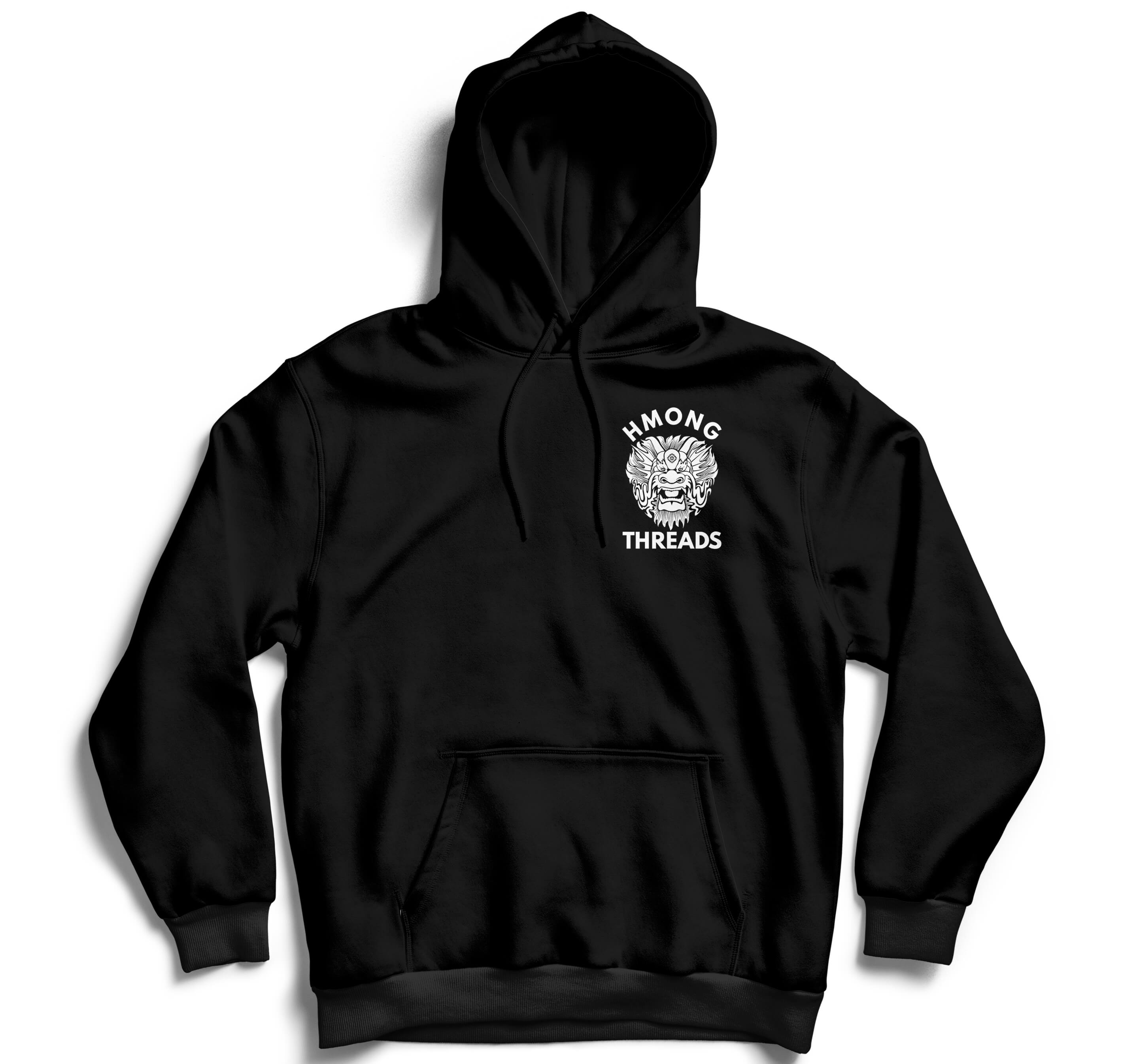 HMONG THREADS DRAGON AUTHENTIC BLACK UNISEX HOODIE