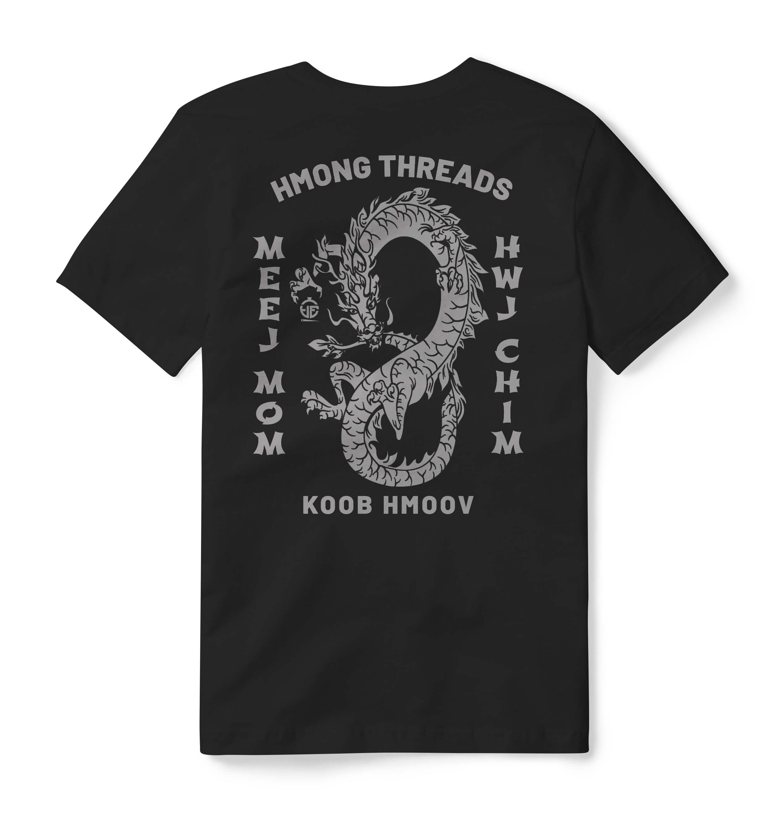 HMONG THREADS KOOB HMOOV DRAGON BLACK TEE
