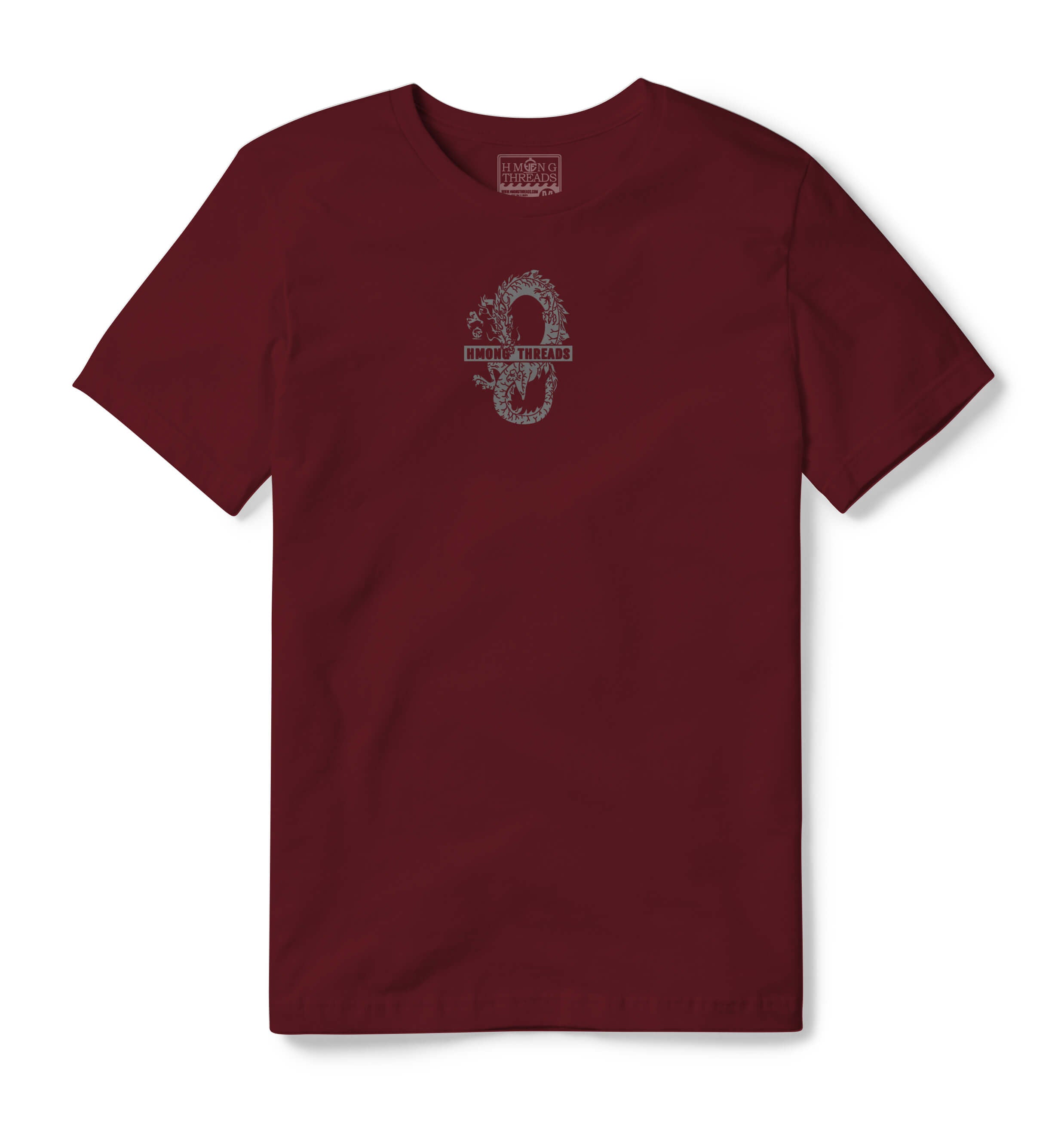 HMONG THREADS KOOB HMOOV DRAGON BURGUNDY TEE