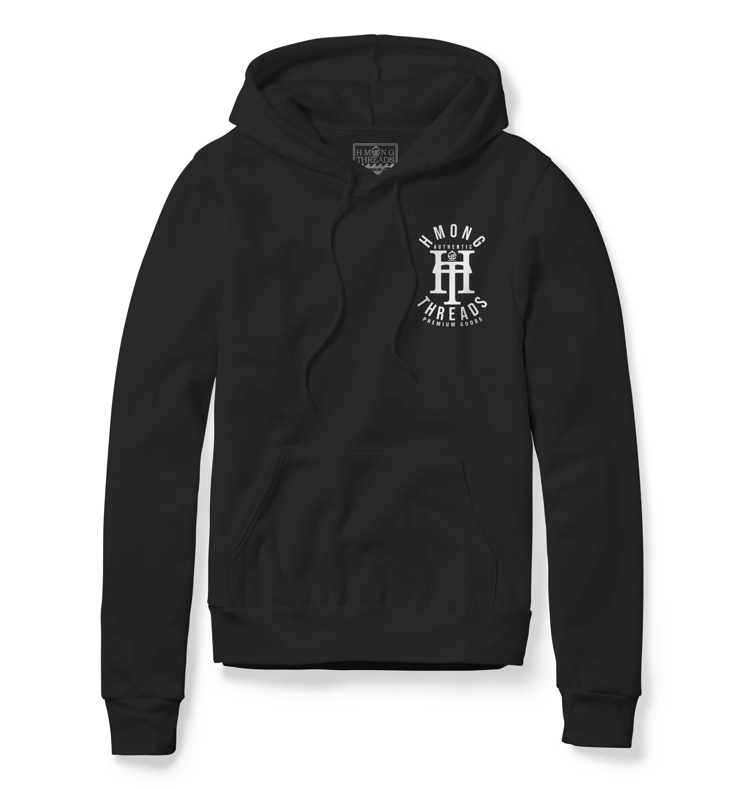 HMONG THREADS "HT" BLACK UNISEX HOODIE