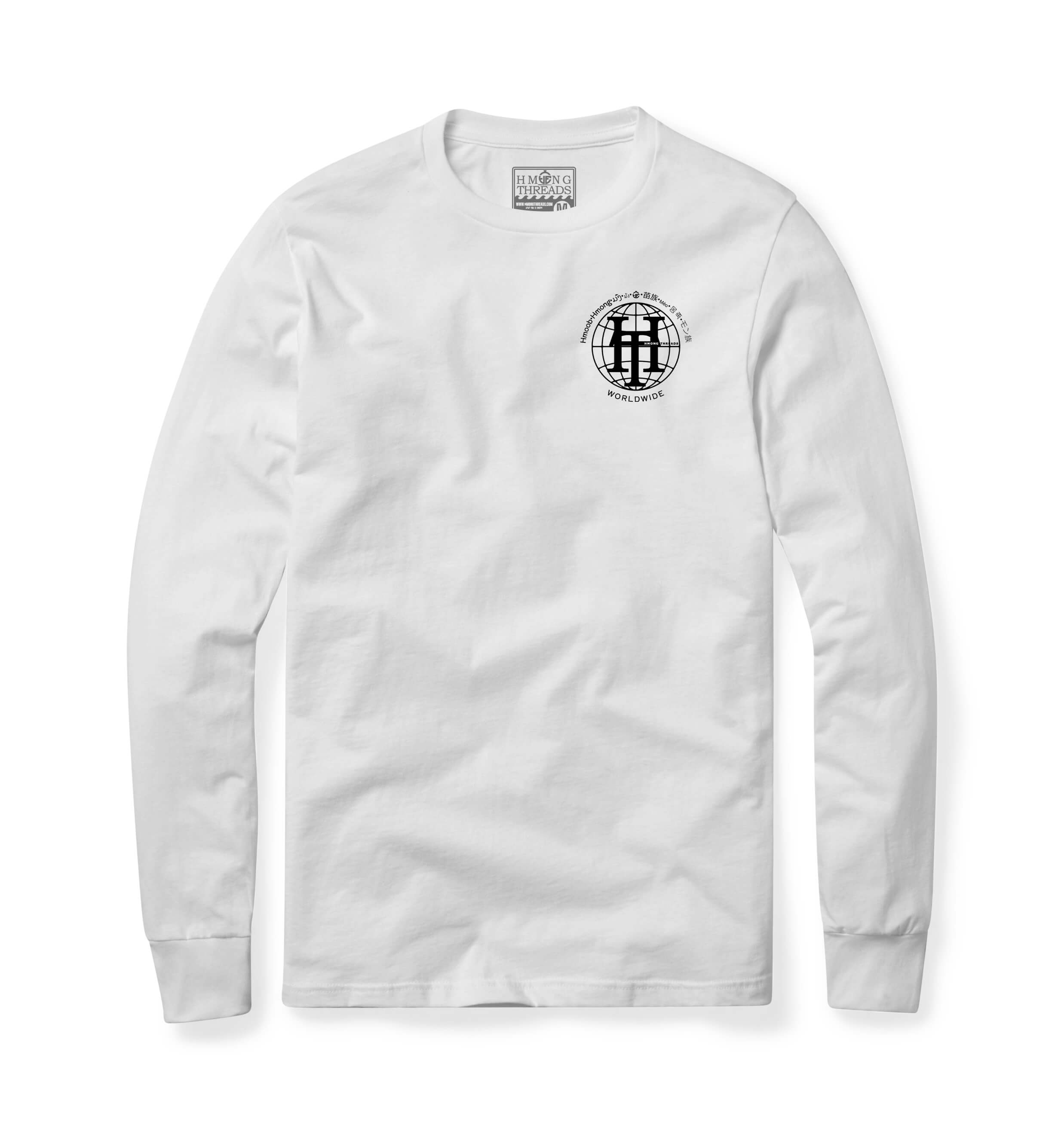 HT WORLDWIDE LONG SLEEVES WHITE T-SHIRT