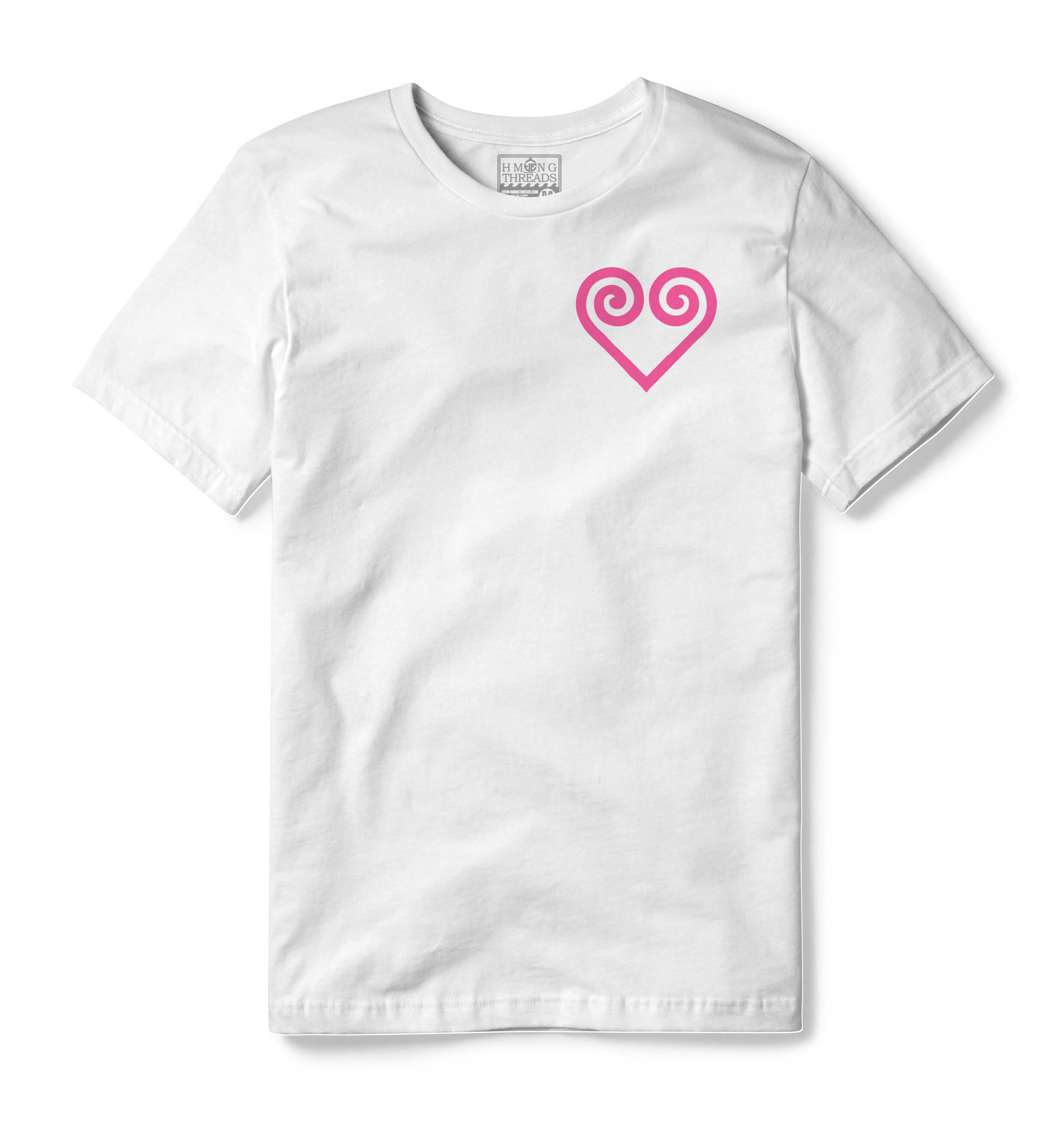 HMONG EMBROIDERY LOVE WHITE T-SHIRT