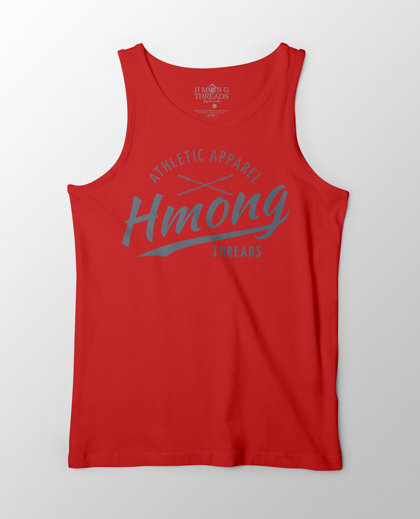 brud Blive ved rysten CLASSIC HMONG THREADS ATHLETIC APPAREL RED TANK