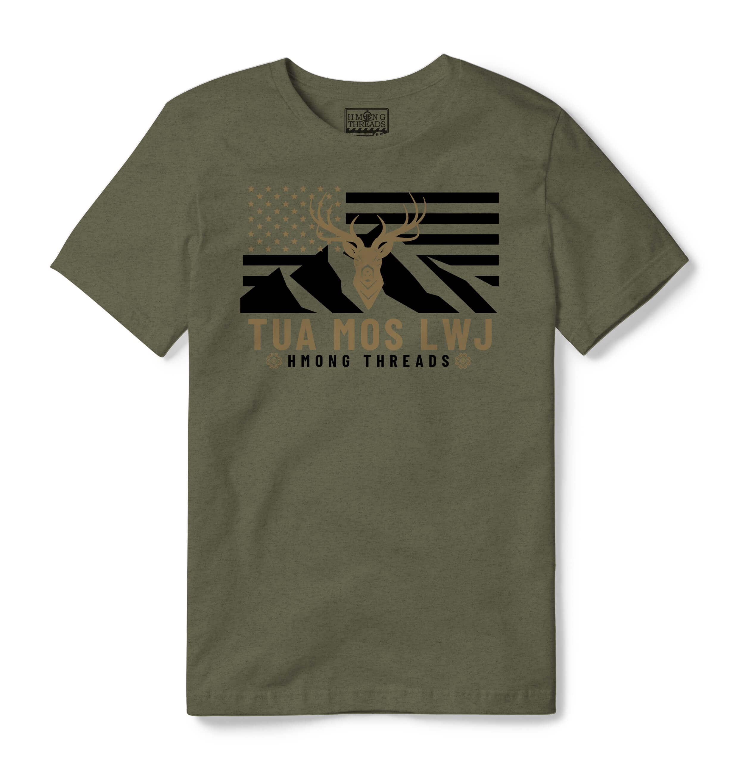 TUA MOS LWJ - MILITARY GREEN-  T-SHIRT
