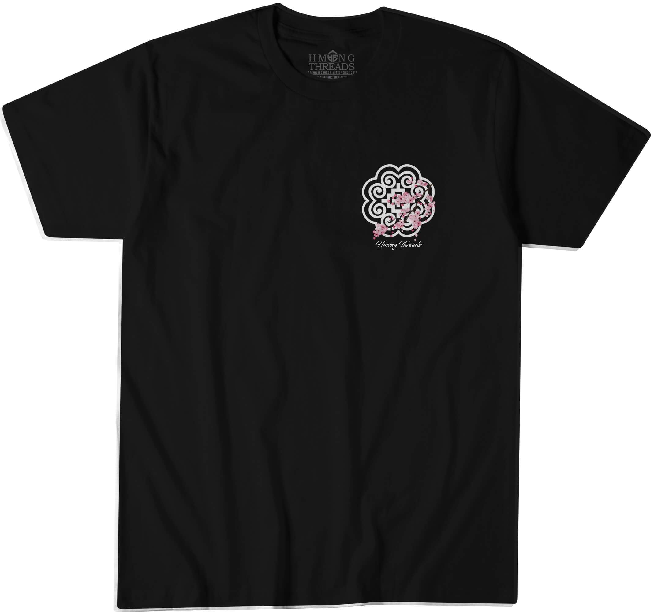 Blooming Legacy Tee – Hmong Threads Cherry Blossom Graphic T-Shirt Black