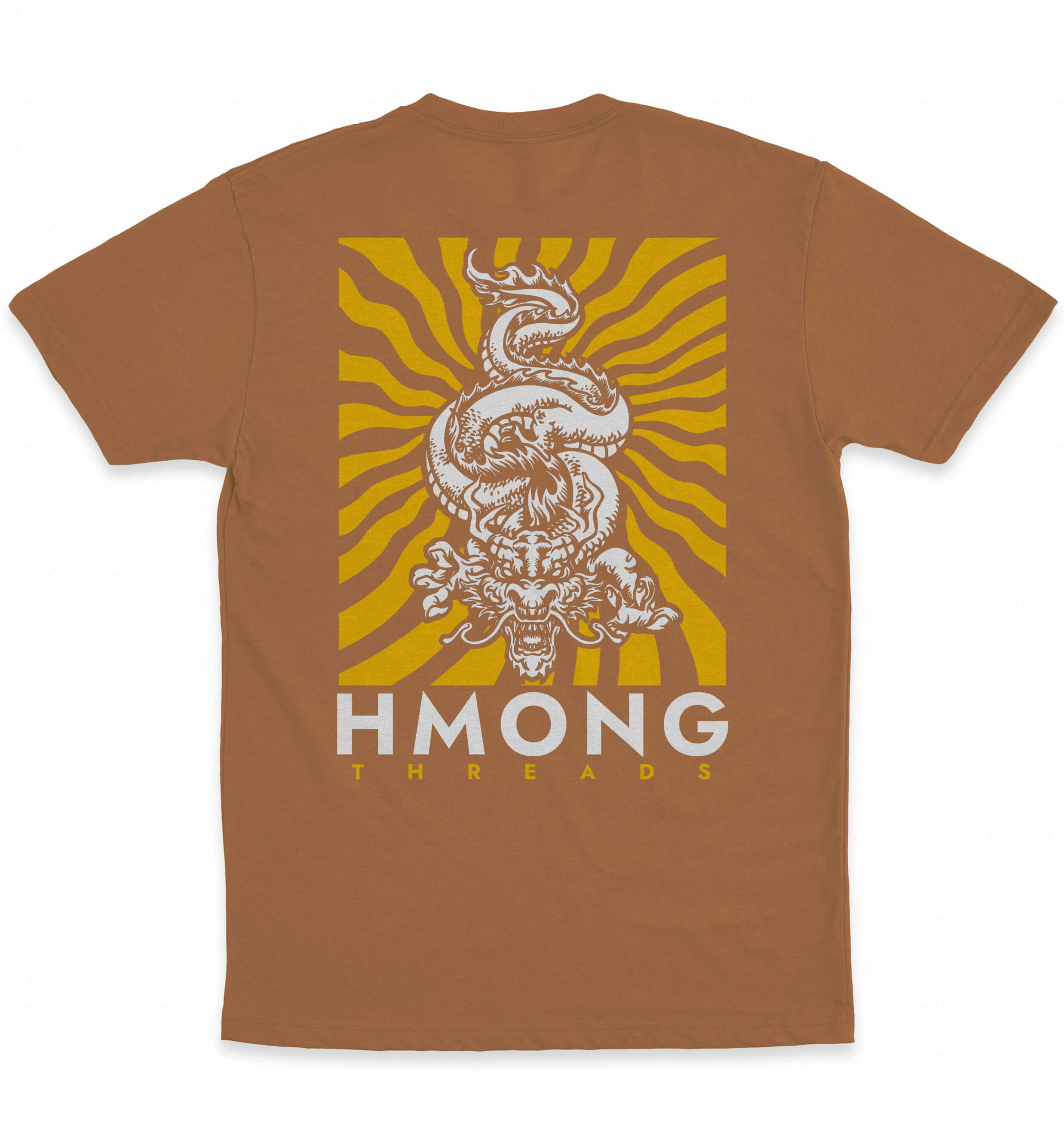 Embodying the Resilient Hmong Spirit Dragon - Coconut T-Shirt