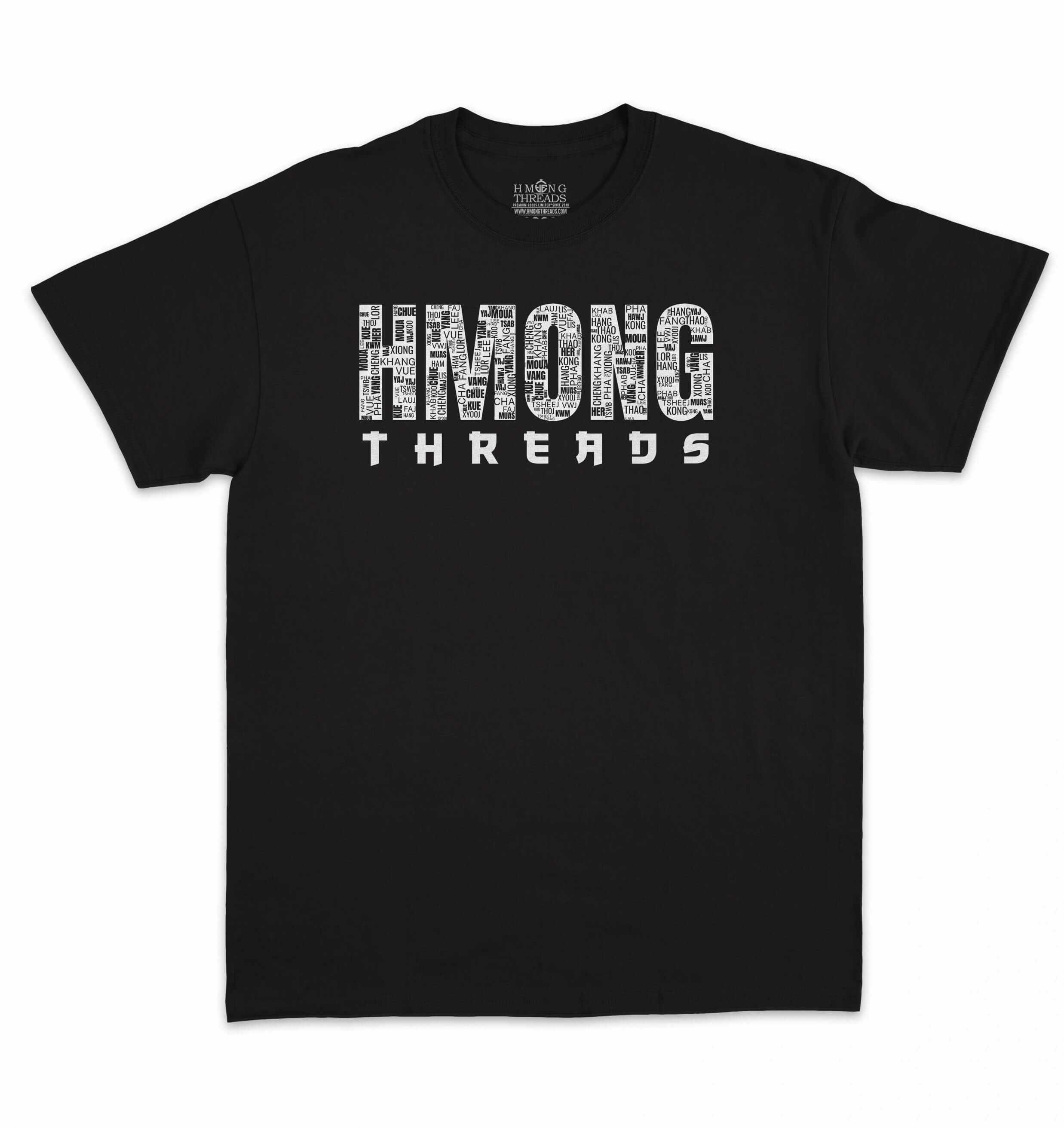 Hmong Threads Clans Tribute Tee - Black Unisex