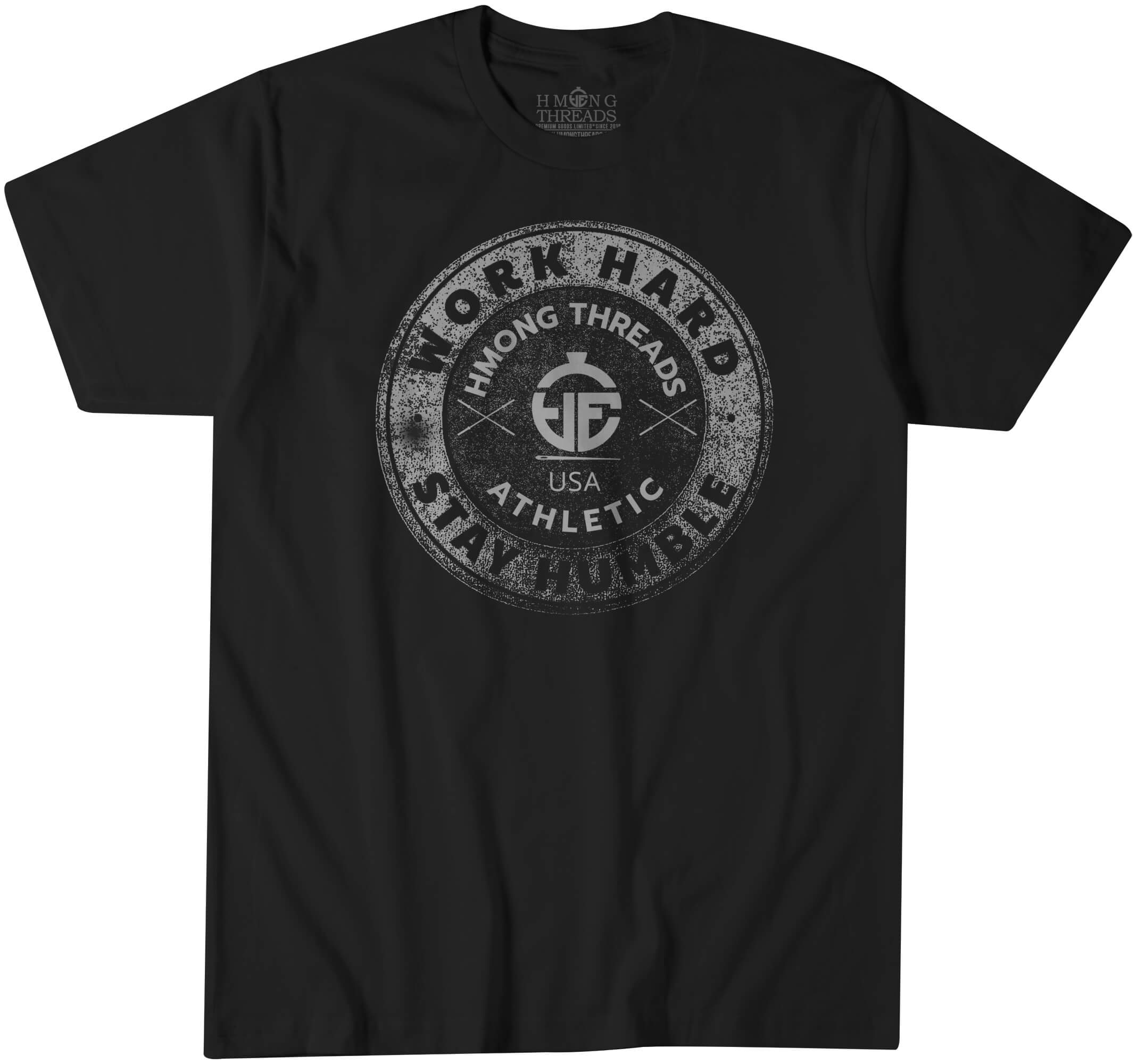 WORK HARD, STAY HUMBLE - ATHLETIC APPAREL BLACK - HMONG THREADS