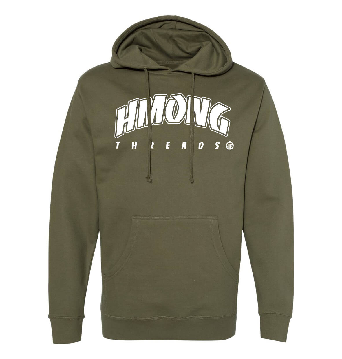 HMONG THREADS ARMY GREEN HOODIE