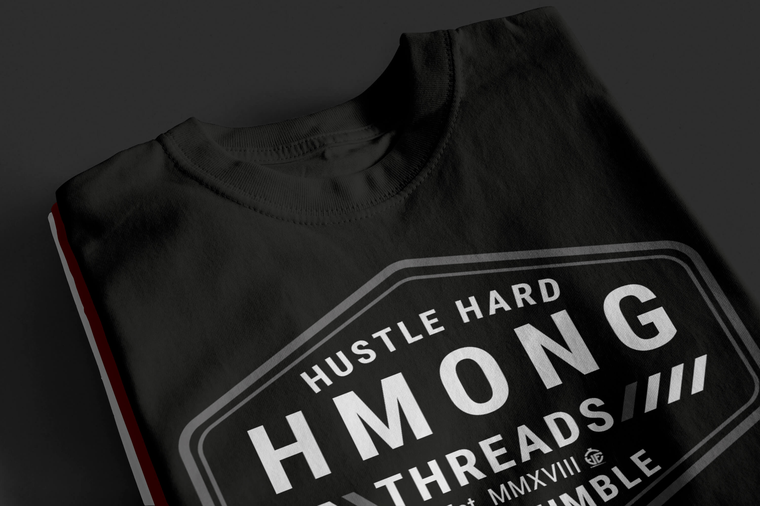 Hustle Hard, Stay Humble - Black Color T-Shirt - HMONG THREADS